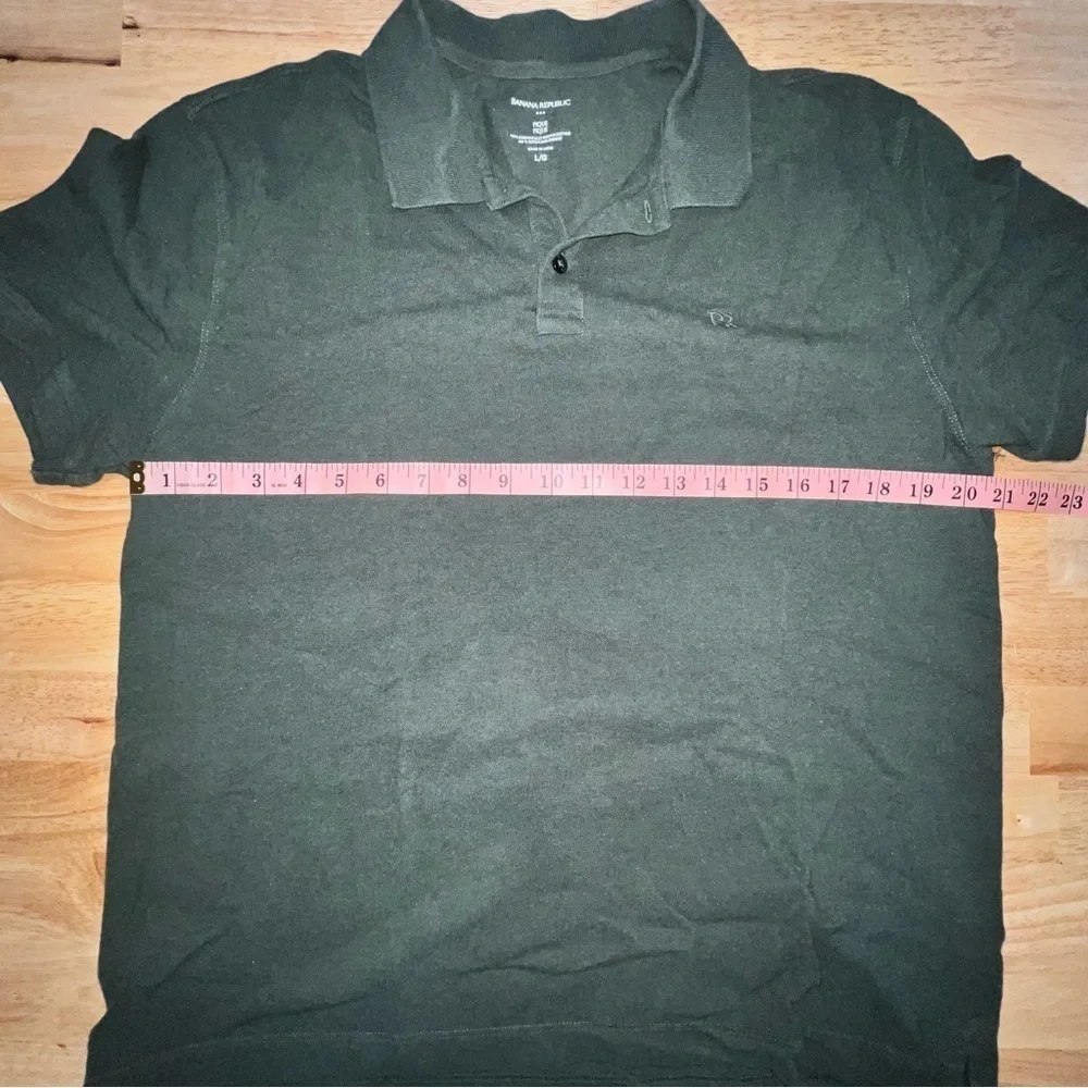 Banana Republic Organic Cotton Green Polo L | Casual, Stylish Comfort